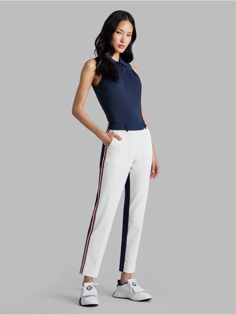 G/FORE TUX STRETCH TWILL GOLF TROUSERS PANTS Womens White Twilight NEW